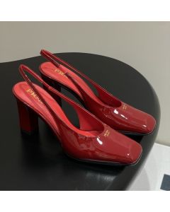 Prada Patent leather slingback pumps