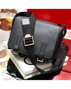 LOEWE XS Military messenger bag in soft grained calfskin