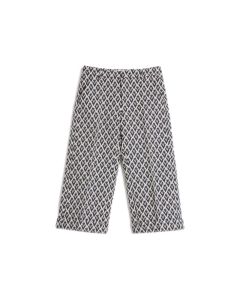 Valentino WOOL PANTS WITH CUFFS WITH TOUTE LA V JACQUARD PATTERN