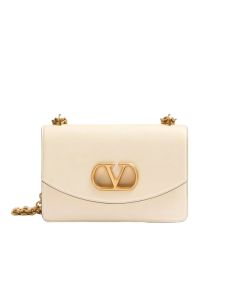 VALENTINO GARAVANI VAIN SHOULDER BAG IN SHINY CALFSKIN
