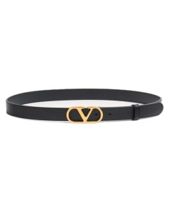 Valentino VLOGO SIGNATURE BELT IN SHINY CALFSKIN