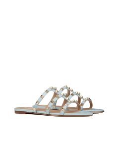 Valentino ROCKSTUD FLAT SLIDE SANDAL