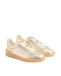 Valentino UPVILLAGE TRAINER IN LAMINATED CALFSKIN WITH NAPPA CALFSKIN LEATHER BAND