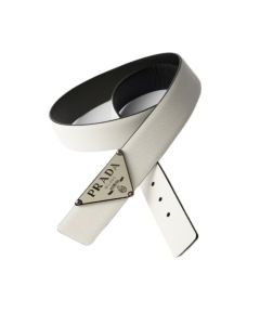 Prada Reversible Saffiano leather belt strap