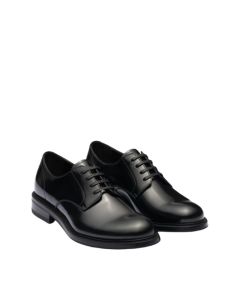 Prada Brushed leather lace-up shoes
