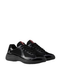 Patent leather and technical fabric Prada America's Cup sneakers