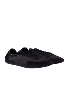 Prada Collapse Re-Nylon and suede elasticized sneakers