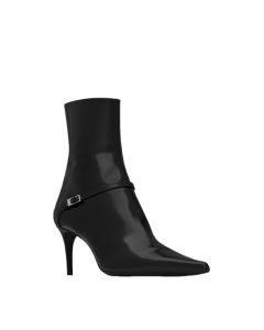 YSL VENDOME booties in glazed leather
