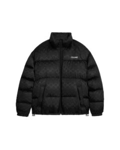 celine down jacket in triomphe nylon jacquard