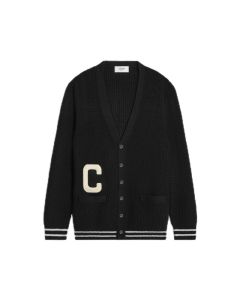 Celine long college cardigan in wool