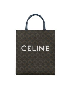 Medium Vertical Cabas in Triomphe Canvas with Celine Print