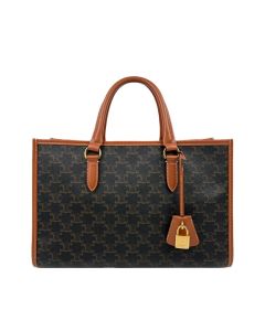 Celine MINI HORIZONTAL CABAS IN TRIOMPHE CANVAS AND CALFSKIN