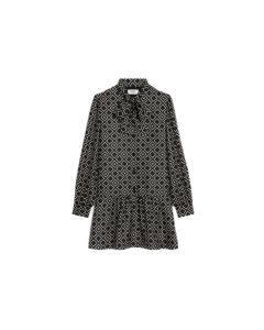 Celine Basque mini dress in silk twill