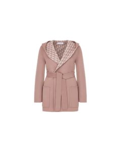 Dior Cropped Coat with Hood and Belt