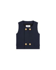 Celine top in double faced wool tricotine