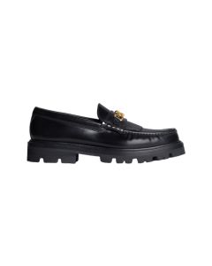 CELINE MARGARET LOAFER WITH TRIOMPHE CHAIN in POLISHED BULL