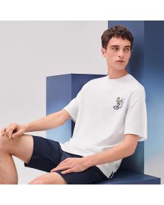 Hermès "H Puzzle" t-shirt with leather detail