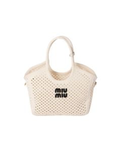MIU MIU IVY cotton mesh tote bag