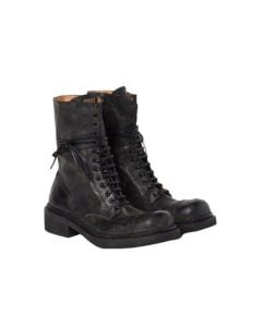 MIU MIU Leather laced booties