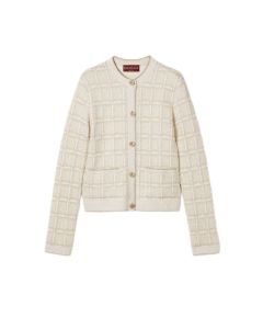Gucci Wool and lamé check jacquard cardigan
