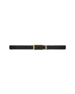YSL CASSANDRE belt in grained lambskin