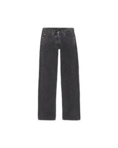 YSL V-WAIST LONG BAGGY JEANS IN 9O'S BLACK DENIM