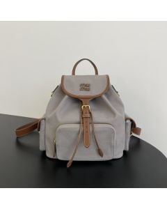 MIU MIU Canvas and leather backpack