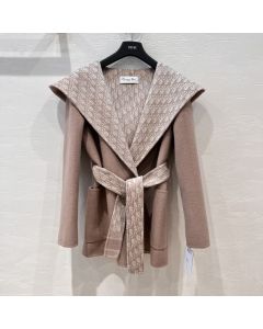 Dior Cropped Coat with Hood and Belt