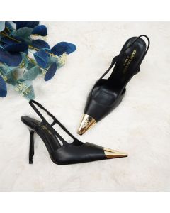 YSL JEANNE SLINGBACK PUMPS IN SMOOTH LEATHER