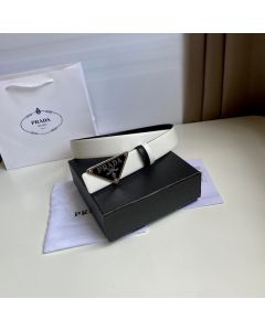 Prada Reversible Saffiano leather belt strap