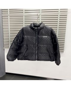 celine down jacket in triomphe nylon jacquard