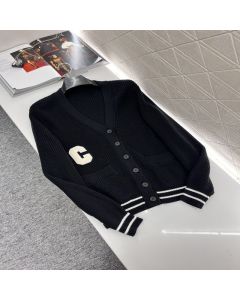 Celine long college cardigan in wool