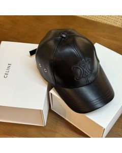Celine triomphe baseball cap in lambskin