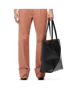 LOEWE XL Puzzle Fold tote in shiny calfskin