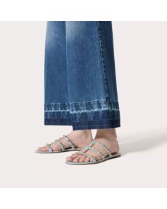 Valentino ROCKSTUD FLAT SLIDE SANDAL