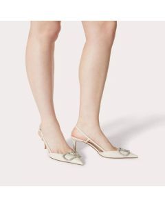 Valentino VLOGO SIGNATURE SLINGBACK PUMP IN CALFSKIN LEATHER 
