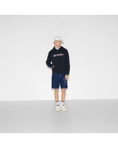 Gucci Printed cotton jersey hooded sweatshirt