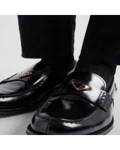 Prada Brushed leather loafers