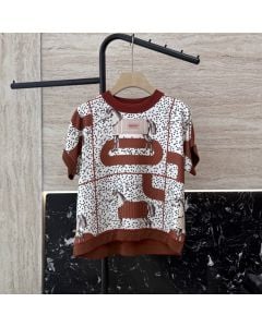 Hermès "Garde-Robe Pop" short-sleeve twillaine sweater