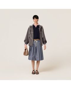 MIU MIU Technical silk zipper blouson jacket