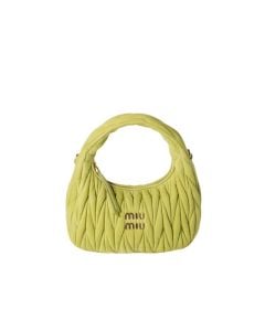 MIU MIU Wander matelassé suede bag
