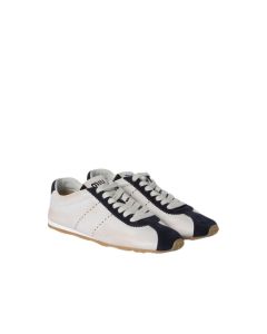 MIU MIU Plume nappa leather and suede sneakers