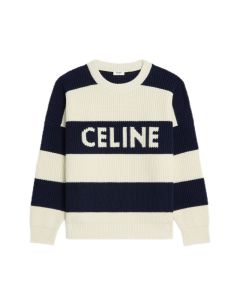 celine oversized sweater in striped cotton