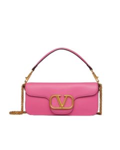 VALENTINO GARAVANI LOCÒ CALFSKIN SHOULDER BAG