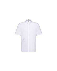 Dior Short-Sleeved Shirt with Black Bee Embroidery