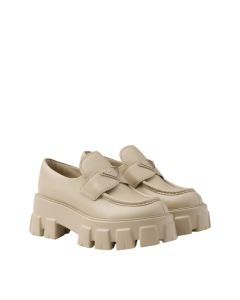 Prada Brushed leather Monolith loafers