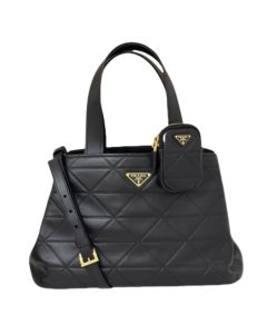 Prada Medium leather tote bag with stitching