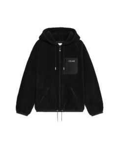 celine hooded jacket in jersey fleece