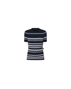LV Scallop Stripe Knit Top