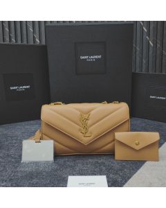 YSL LOULOU small in MATELASSÉ lambskin